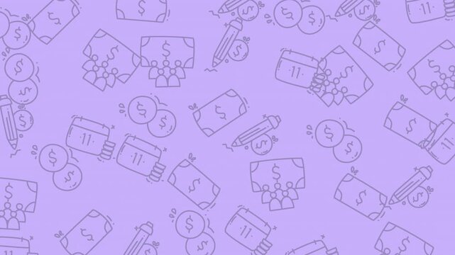 Cash flow management pattern video animation motion