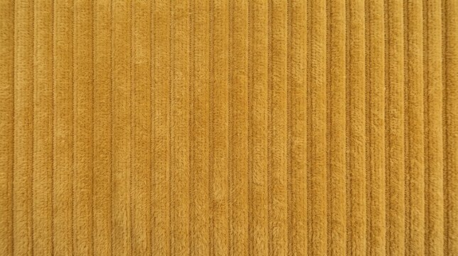 Warm mustard yellow corduroy fabric texture seamless ribbed textile background