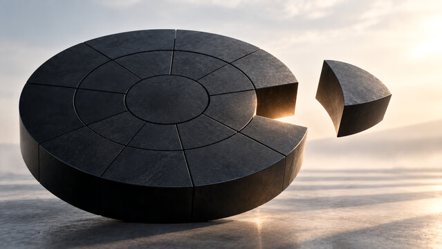 Missing Piece Floating Beside Large Circular Structure