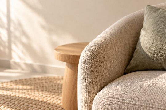 Close up of supportive therapy waiting room with inclusive neutral