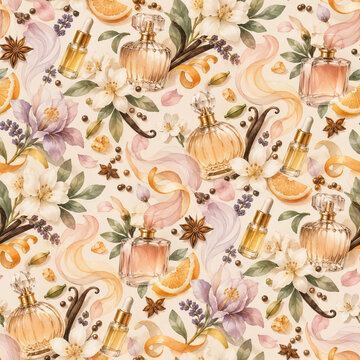 Seamless Perfume Pattern