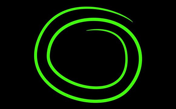 A Set of circles and line art: simple motion graphic animation of a clean minimal style, rough underline, paint brush stroke, sketching elements on a transparent background, alpha channel.