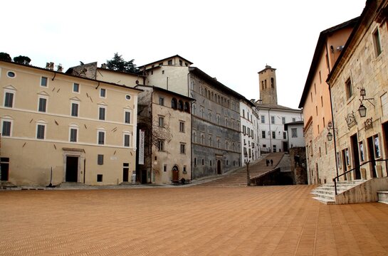 SPOLETO, ITALY - FEBRUARY 7, 2017: Casa Menotti. The XVIth-century building that once housed Gian Carlo Menotti is now home to the Festival of Two Worlds Documentation Centre, founded by the composer