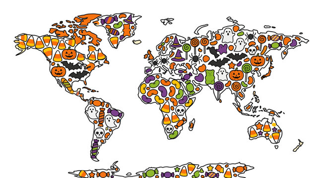 Global Cultural Diversity Map Artwork.