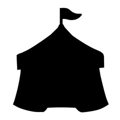 Black Circus Tent Icon Transparent Background  © TX Studio