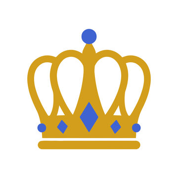 Golden Crown with Blue Accents