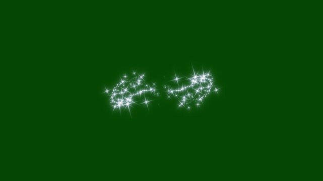 2d magical sparkle star line animation with spot light burst, glowing fairy dust trails explosion, luxury white glitter particles, twinkling doodle stars 4k