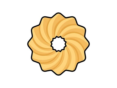 Spritz cookie vector illustration isolated on white background