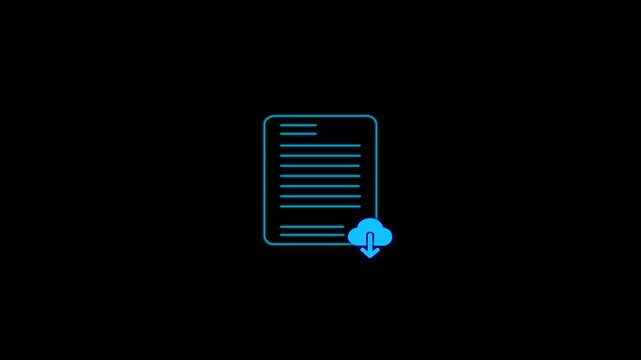 White Transfer files icon isolated on blue background. Copy files, data exchange, backup, PC migration, file sharing concepts. 4K Video motion graphic animation