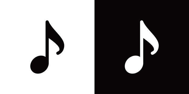 シンプルな八分音符のアイコン 音楽 メロディ