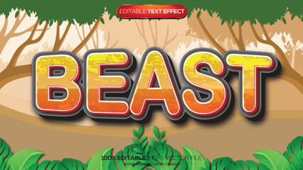 3d text effect beast theme © Ardhy