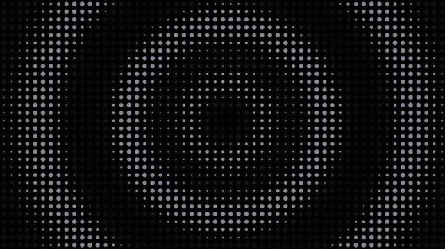 Abstract Halftone Dot Pattern Rippling Across a Dark Digital Background