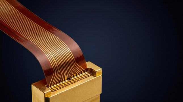 High-Density Flexible PCB Ribbon Cable for Qubit Interconnect