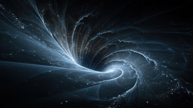 inflection. A dark matter vortex warping the fabric of spacetime, with light bending into impossible shapes. STEM education sheets, lab safety posters, designed for biotech research communications.