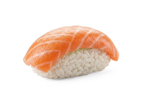 Salmon nigiri sushi, orange white food, japanese cuisine ingredient