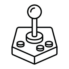 Retro arcade joystick and button game controller icon © admds