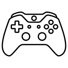 Video game gamepad controller outline icon © admds