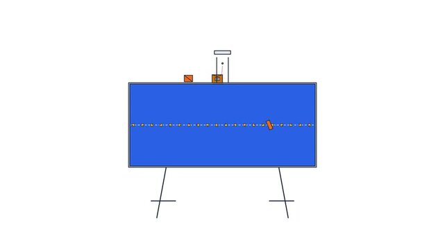 Retro gaming screen display featuring classic digital challenge with character moving across platform levels while jumping over small obstacles and avoiding enemies during the pixelated
