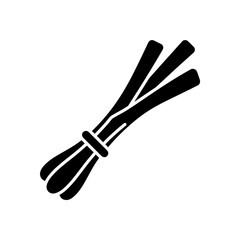 Fototapeta premium Black silhouette lemongrass icon on a transparent background, ideal for culinary, botanical, and natural health-related designs.