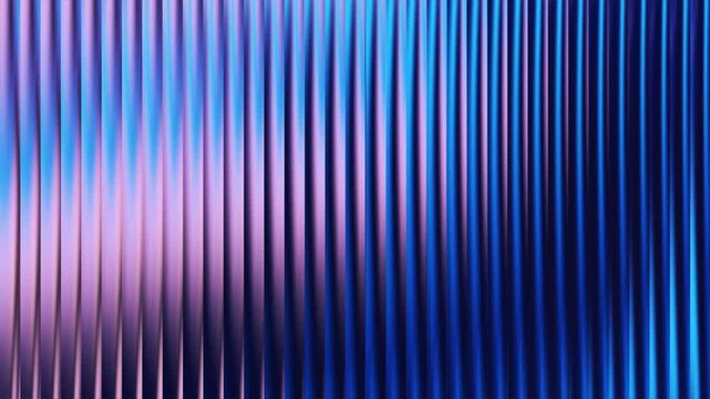 Vertical metallic ribbed texture with blue and purple gradient lighting