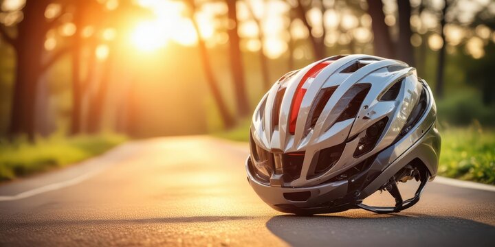 Close-up helmet bike details , safety gear, mechanics,  safety gear, mechanics, speed