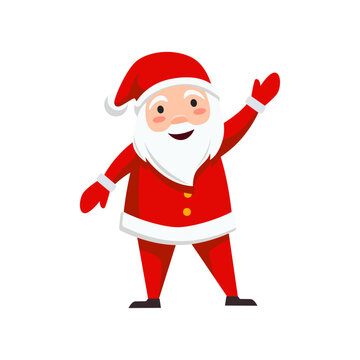 Santa Claus Hand Waving Gesture Christmas 
