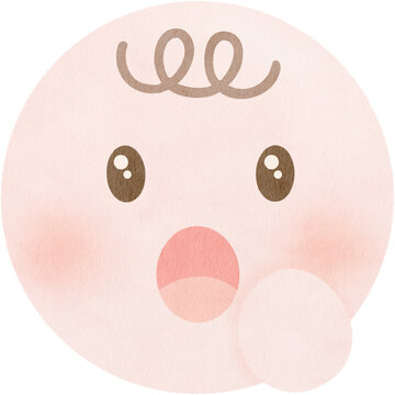 Surprised Face Emoji Illustration