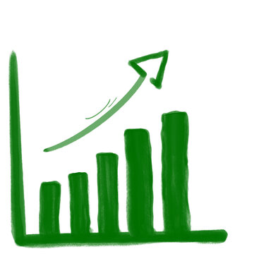 Upward chart icon symbolizing success and improvement.
