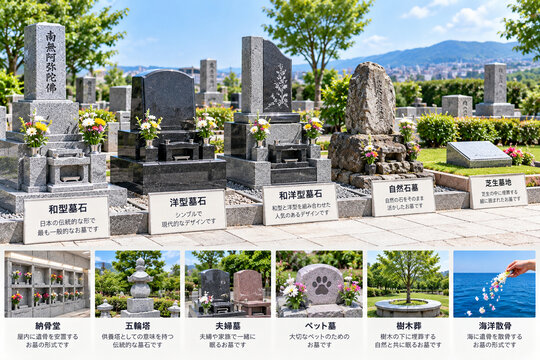 墓の種類・墓石比較
