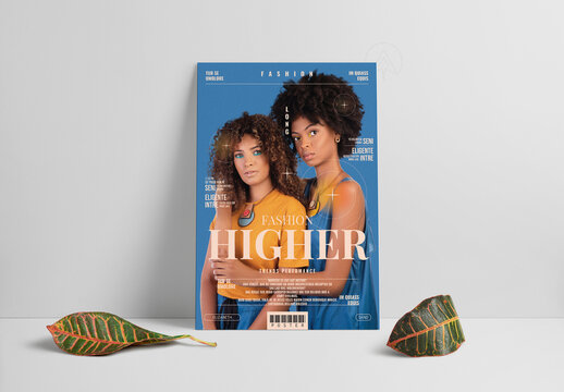 Fashion Higher Magazine Cover Poster Design