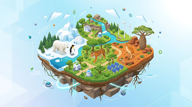 Isometric vector illustration background of a mini design template layout