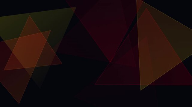 Abstract geometric triangles animation background