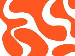 Fototapeta premium Abstract orange line illustration. Hand drawn random orange lines. 