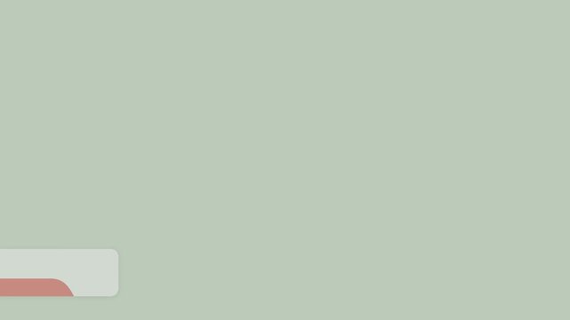 Minimalist geometric lower third template with soft pastel green and terracotta accents