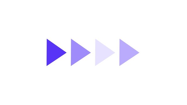 Dynamic abstract motion featuring a sequence of four purple triangles pulsing and shifting opacity in a rhythmic loading animation loop modern digital interfaces and ui projects