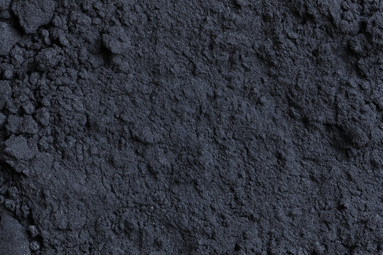 Dark Black Carbon Powder Texture Close Up Surface