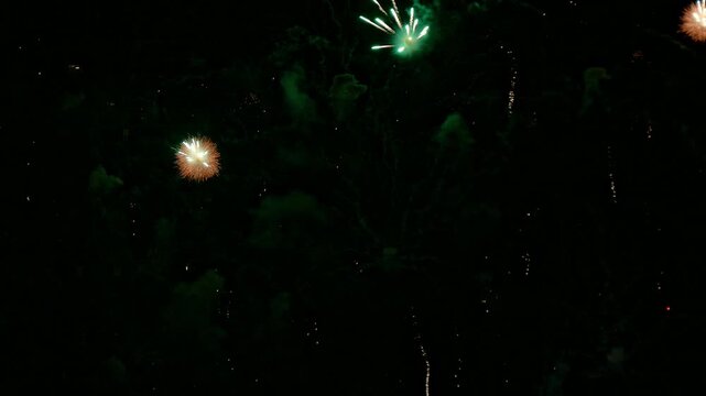4K clip Beautiful Firework display

