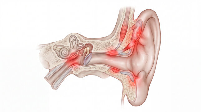 Ear Inflammation Anatomy.
