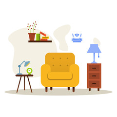 vector illustration of a living room © Ferdy