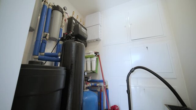 Residential water filtration and purification system.   