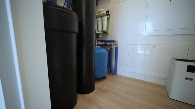 Residential water filtration and purification system.   
