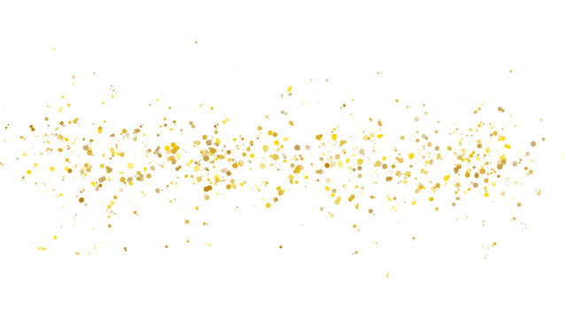 Gold Glitter Particle Band, dense sparkling texture for luxury borders celebration backgrounds and decorative design