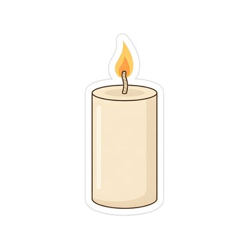Flat Design Vintage Candlestick Clipart