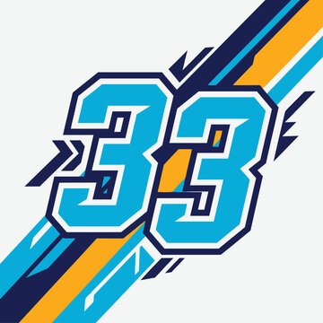 Dynamic 33rd anniversary logo design with speed lines for corporate milestone celebration