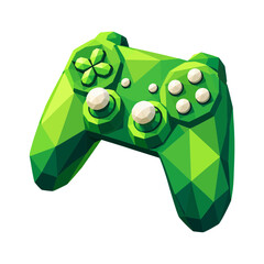 Green Game Controller Joystick Vector Illustration © Ginda