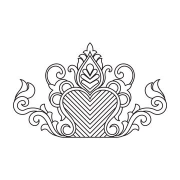 Abstract Damask and vintage line patterns for tribal and ethnic-style decoration.