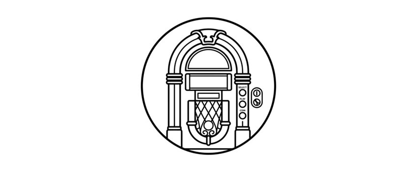 Retro Music Machine Icon Isolated