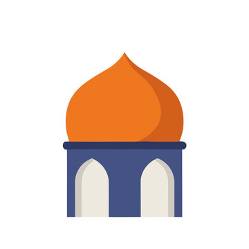 Flat illustration of a mosque dome
