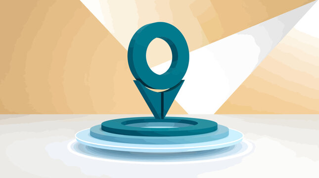 Modern abstract location pin icon design 1.