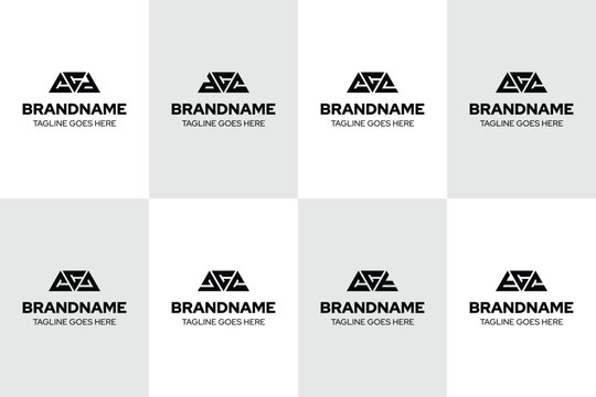 Letters CCD DCC CCE ECC CCJ JCC CCT TCC Logo Set
